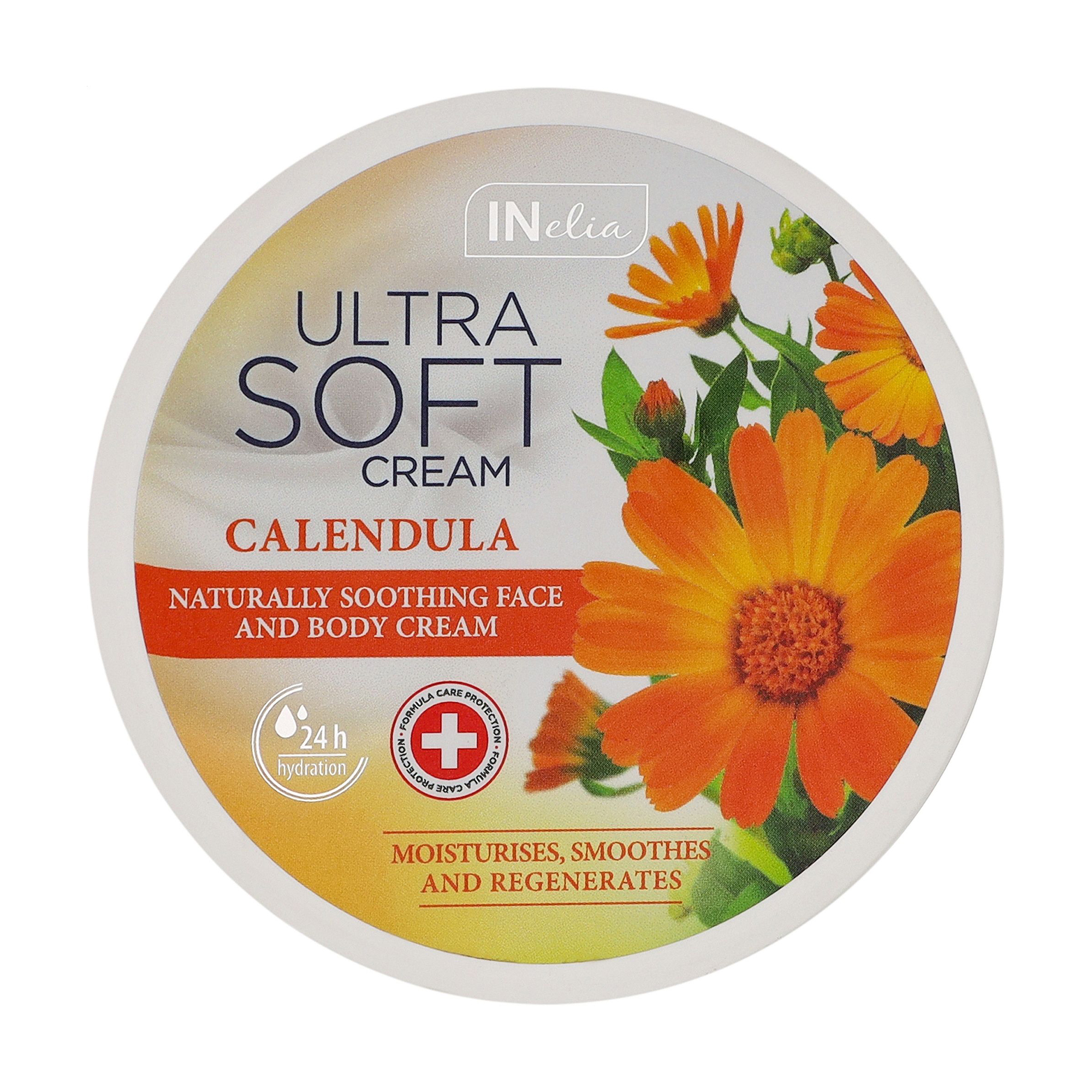 Заспокійливий крем для обличчя та тіла Revers Cosmetics Inelia Ultra Soft Cream Calendula Naturally Soothing Face &amp; Body Cream, 200 мл
